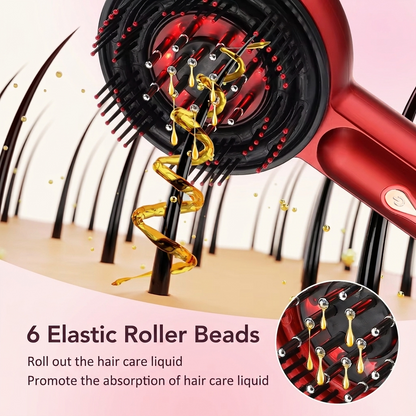 Electric Scalp Massager with Red Light Therapy