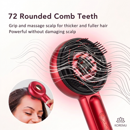 Electric Scalp Massager with Red Light Therapy